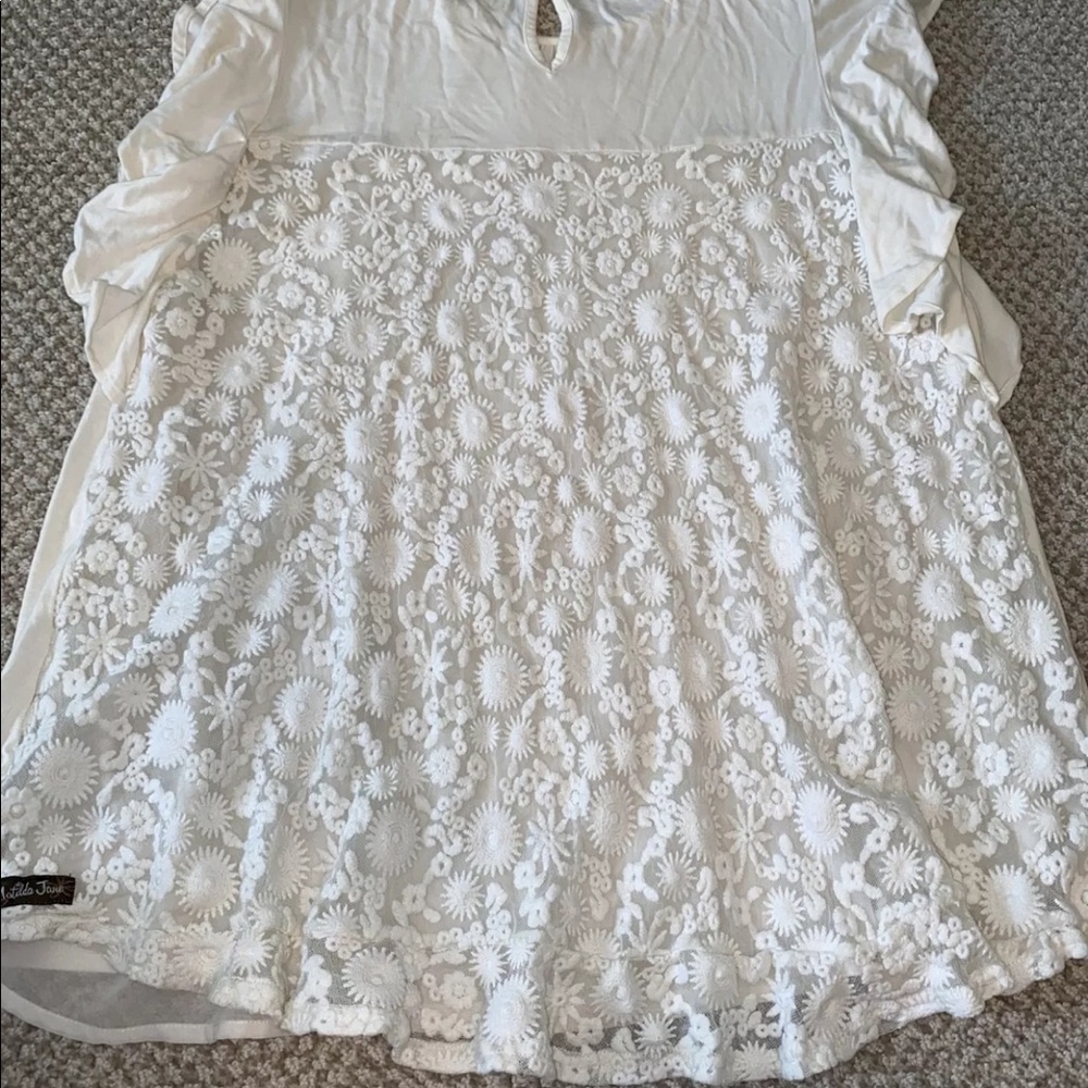 Matilda Jane Women’s Medium White Lace Top